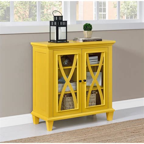 yellow storage cabinets